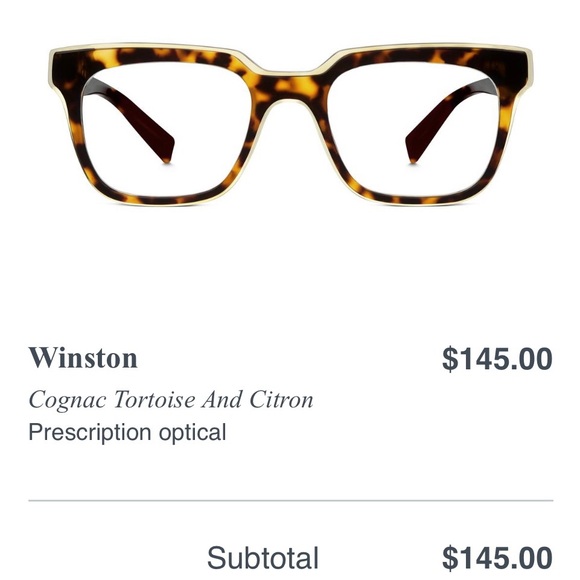 RARE! Warby Parker Winston Eye Glasses Frame in Cognac Tortoise and Citron - Picture 2 of 14